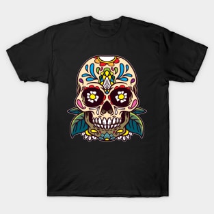 Mexican Day of the Dead Dia de los Muertos sugar skull T-Shirt